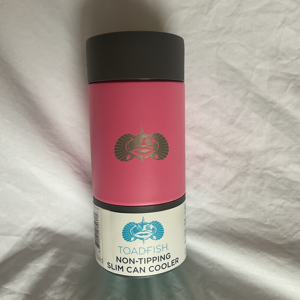 NEW Toadfish Insulated Stainless Steel Non-Tipping Can Cooler Bubblegum Pink